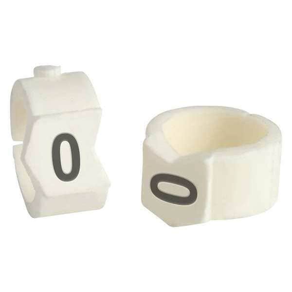 Clip Sleeve Wire Mrkrs, 0, Blk/Wht, PK50, SCN36-0