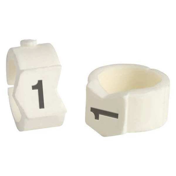 Clip Sleeve Wire Mrkrs, 1, Blk/Wht, PK50, SCN36-1