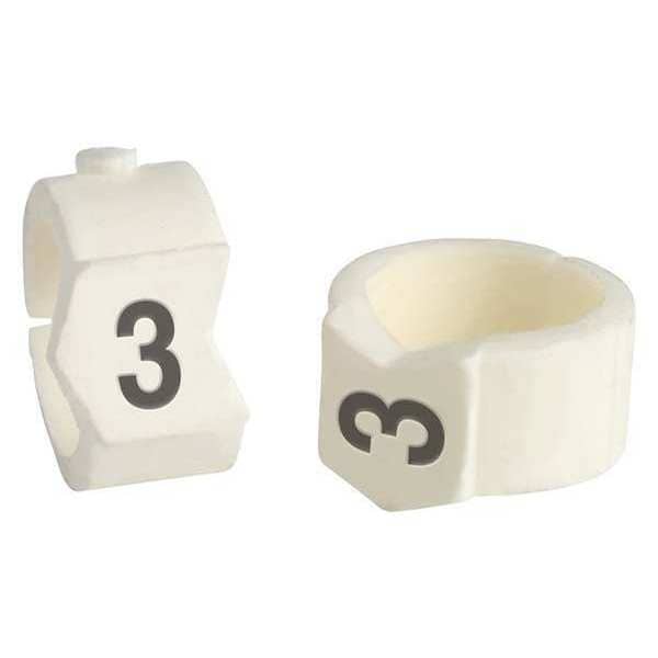 Clip Sleeve Wire Mrkrs, 3, Blk/Wht, PK50, SCN36-3