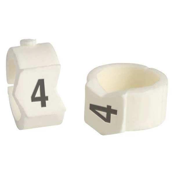 Clip Sleeve Wire Mrkrs, 4, Blk/Wht, PK50, SCN36-4