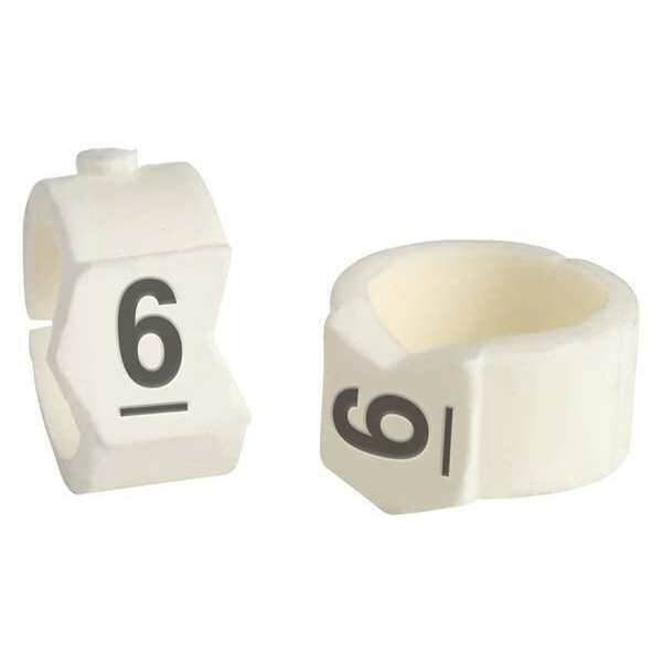 Clip Sleeve Wire Mrkrs, 6, Blk/Wht, PK50, SCN36-6