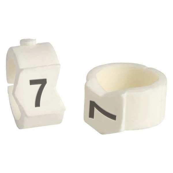 Clip Sleeve Wire Mrkrs, 7, Blk/Wht, PK50, SCN36-7
