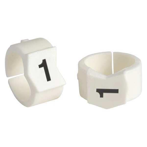 Clip Sleeve Wire Mrkrs, 1, Blk/Wht, PK50, SCN45-1