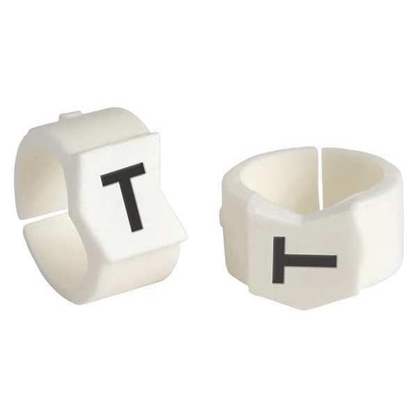 Clip Sleeve Wire Mrkrs, T, Blk/Wht, PK50, SCN45-T