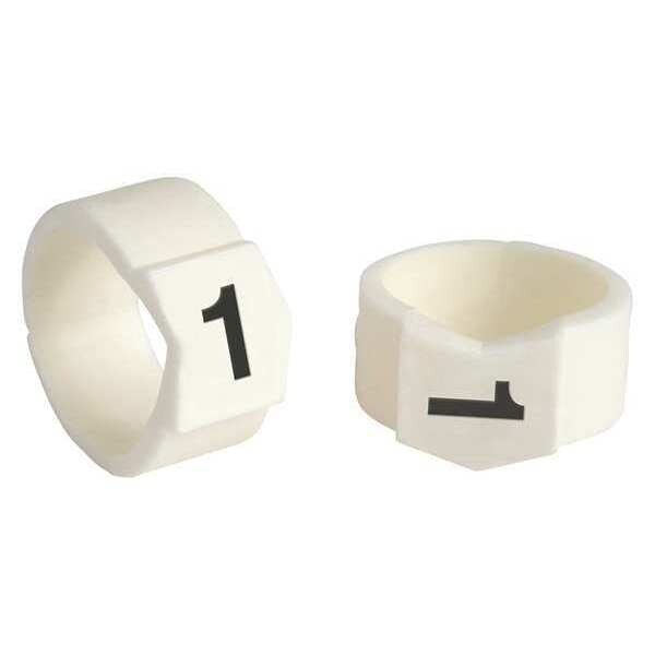 Clip Sleeve Wire Mrkrs, 1, Blk/Wht, PK50, SCN61-1