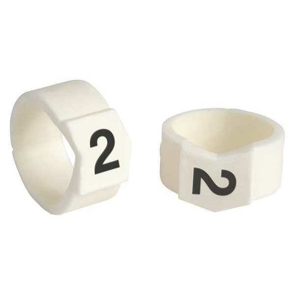 Clip Sleeve Wire Mrkrs, 2, Blk/Wht, PK50, SCN61-2