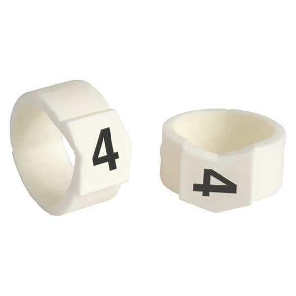 Clip Sleeve Wire Mrkrs, 4, Blk/Wht, PK50, SCN61-4