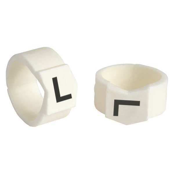 Clip Sleeve Wire Mrkrs, L, Blk/Wht, PK50