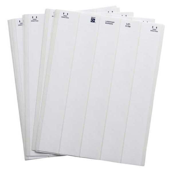 Laser Printer Labels, 1.5x0.25, White, PK53
