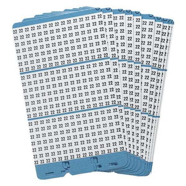 Porta-Pack Wire Markers, 22, Blk/Wht, PK10