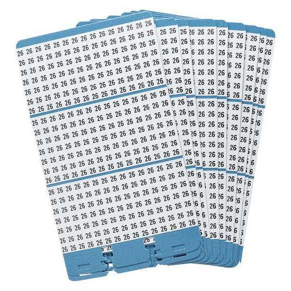 Porta-Pack Wire Markers, 26, Blk/Wht, PK10