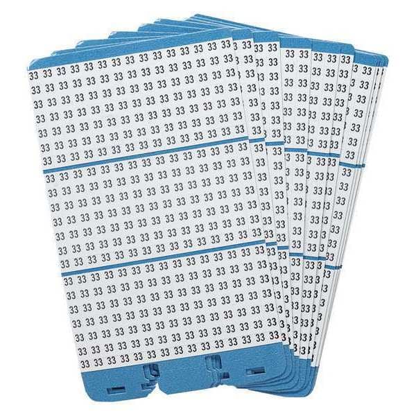 Porta-Pack Wire Markers, 33, Blk/Wht, PK10