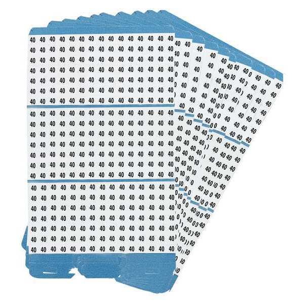 Porta-Pack Wire Markers, 40, Blk/Wht, PK10