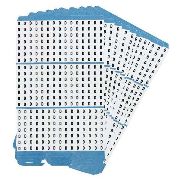 Porta-Pack Wire Markers, D, Blk/Wht, PK10