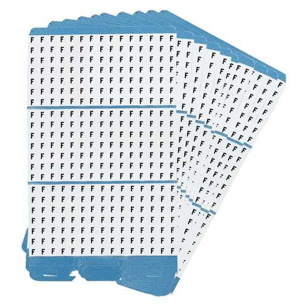 Porta-Pack Wire Markers, F, Blk/Wht, PK10