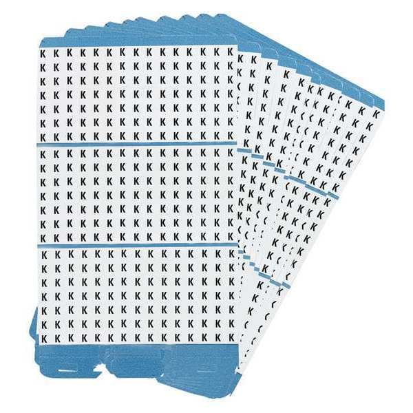 Porta-Pack Wire Markers, K, Blk/Wht, PK10