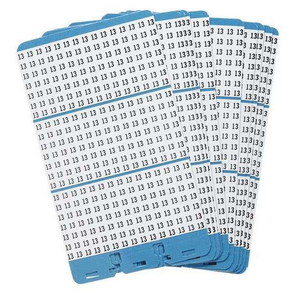 Porta-Pack Wire Markers, 13, Blk/Wht, PK10