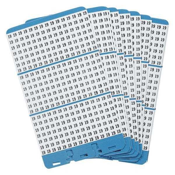 Porta-Pack Wire Markers, 19, Blk/Wht, PK10