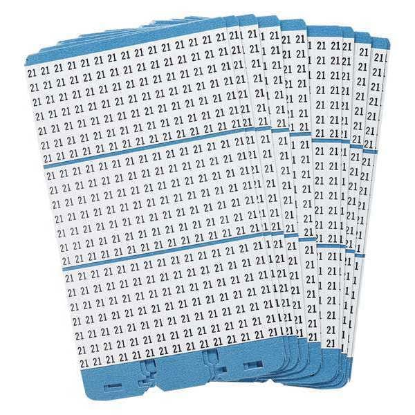 Porta-Pack Wire Markers, 21, Blk/Wht, PK10