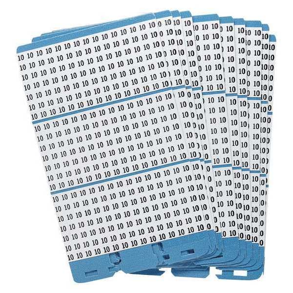 Porta-Pack Wire Markers, 10, Blk/Wht, PK10