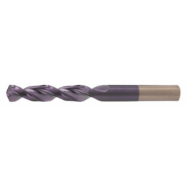 Screw Machine Drill Bit, X Size, 135  Degrees Point Angle, Cobalt, TiAlN Finish, Straight Shank