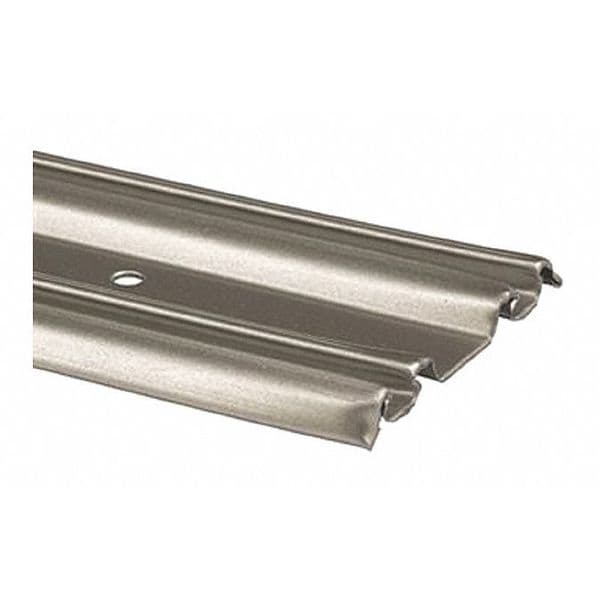 Bypass Mirror Door Bottom Track, 60 in., Roll-Formed Aluminum, Satin Nickel (Single Pack)