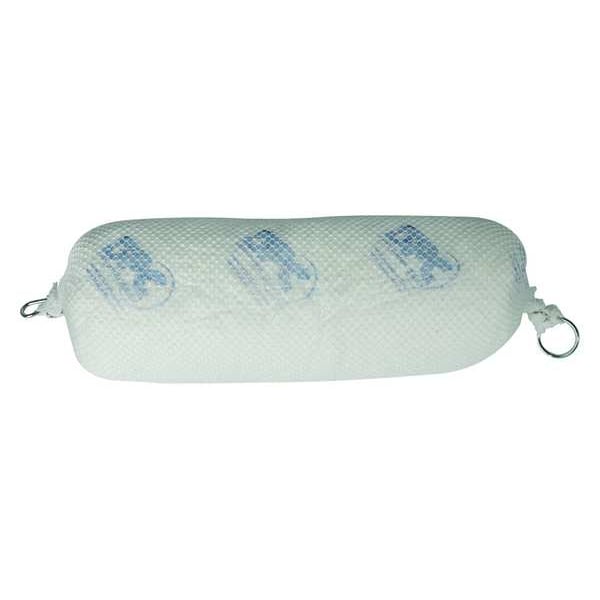Sorbent Boom, 28 gal, 8 in x 18 in, Oil, White, 4 PK