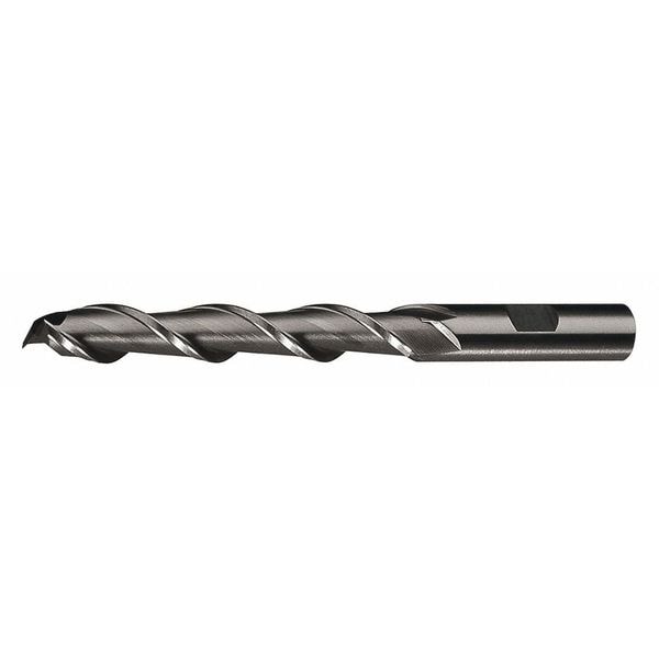 2-Flute HSS High Helix Sqaure Single End MIll Cleveland HGA-2 Bright 7/16x1/2x1-3/4x3-3/4