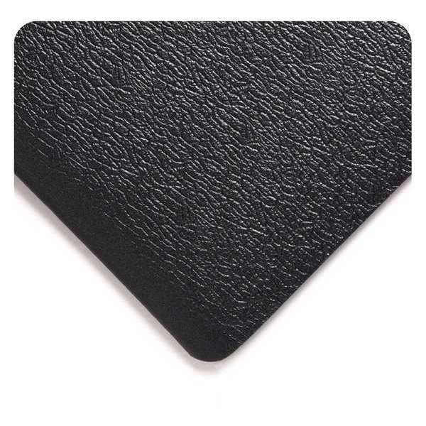 Antifatigue Mat, 11 ft. L x 3 ft. W, 3/8" Thickness, Pebble, Black