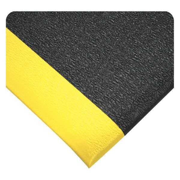 Antifatigue Mat, 10 ft. L x 4 ft. W, 3/8" Thickness, Black/Yellow