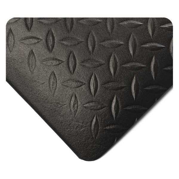 Antifatigue Mat, 10 ft. L x 3 ft. W, 1/2" Thickness, Diamond Tuf Sponge, Black
