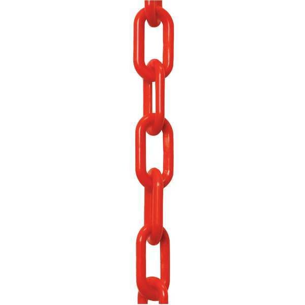 Plastic Chain, Red, 50 ft Length, Gloss