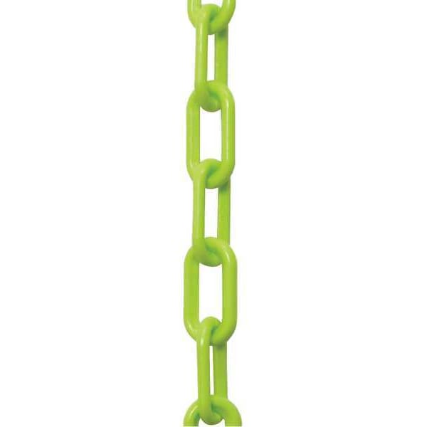 Plastic Chain, Safety Green, 50 ft Length, Gloss