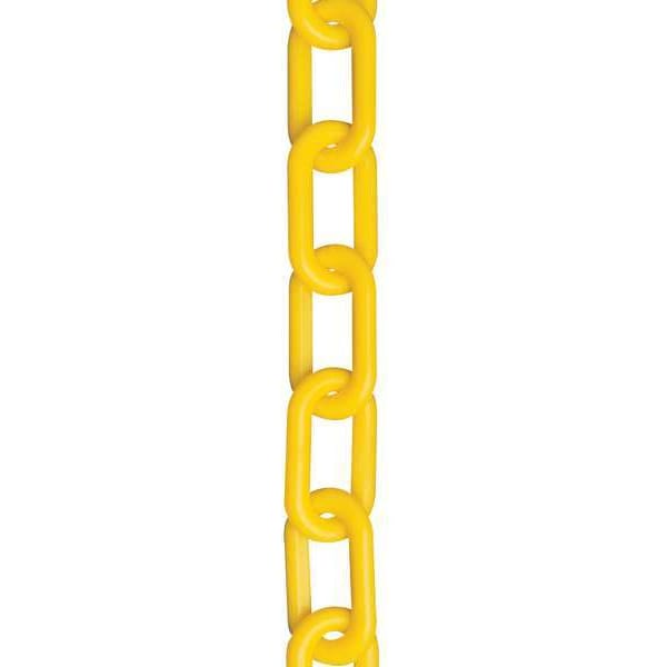 Plastic Chain, Yellow, 50 ft Length, Gloss