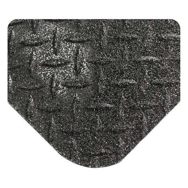 Antifatigue Mat, 10 ft. L x 2 ft. W, 15/16" Thickness, Diamond Plate, Black