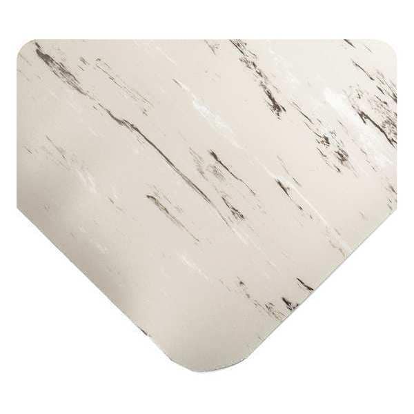 Antifatigue Mat, 10 ft. L x 2 ft. W, 1/2" Thickness, Marble, Gray