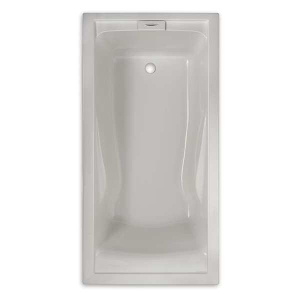 Deep Soak Bathtub, 72x36", White, 72" L, 36" W