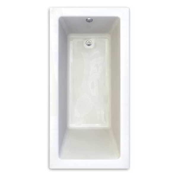 Studio Bathtub, Zero-Edge, 72x36", White, 72" L, 36" W
