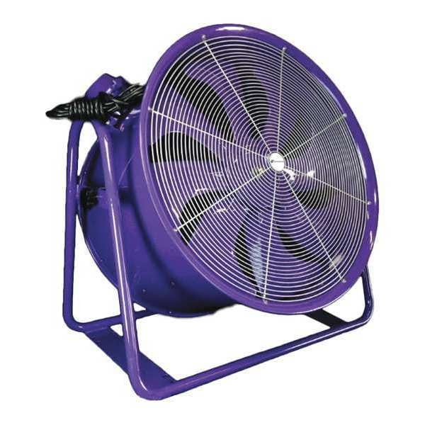 Tube Axial Fan, 2 HP, 14126 cfm, Tube, 220V, 1 Phase, 32" W.