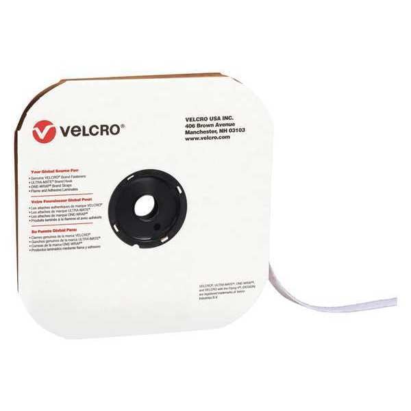 Tape Strips, Hook, 3/4"x75ft., Wh, 1PK, 75', 3/4" W, White