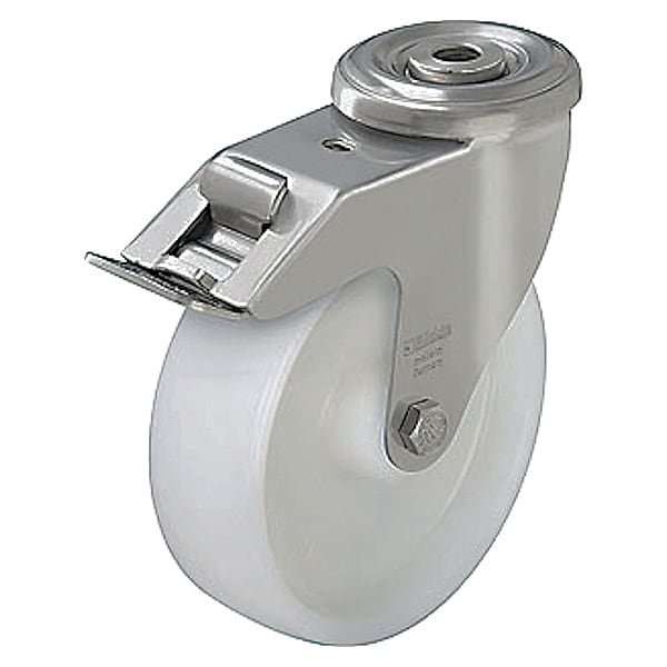 Kingpin Swivl Castr, Nyln, 4 in, 330 lb, Wht