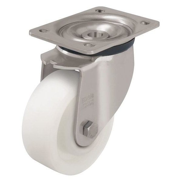 Swivel Plate Caster, Nylon, 4 in., 770 lb.