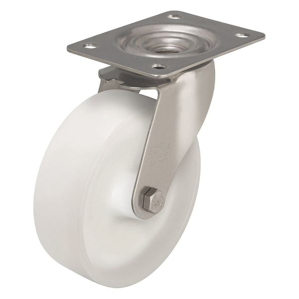 Swivel Plate Caster, Nylon, 3-1/8 in., 330 lb