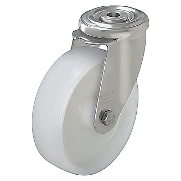 Kingpin Swivl Cstr, Nyln, 5 in, 330 lb, Whte
