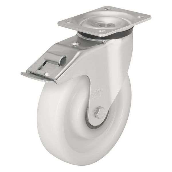 Swivel Plate Caster, Nylon, 4 in., 770 lb., A