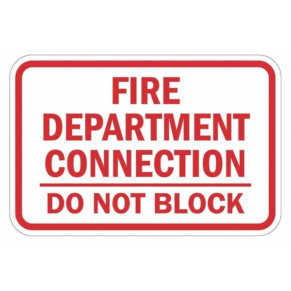 Fire Sign, 12 in H, 18 in W, Aluminum, Horizontal Rectangle, English, T1-1850-DG_18x12