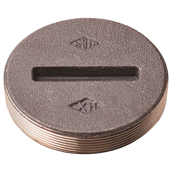 Floor Cleanout Plug, Cast Bronze, Round