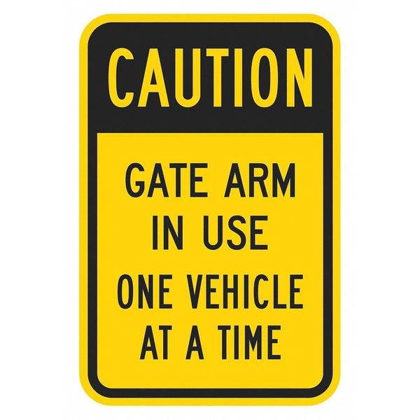 Parking Lot Gate Parking Sign, 18 in H, 12 in W, Aluminum, Vertical , English, T1-1347-EG_12x18