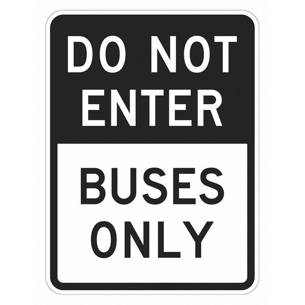Do Not Enter & Wrong Way Traffic Sign, 18 in H, 12 in W, Aluminum, Vertical, T1-1873-DG_12x18