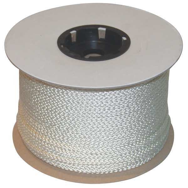 Rope, 600ft, Wht, Braid, Polystr